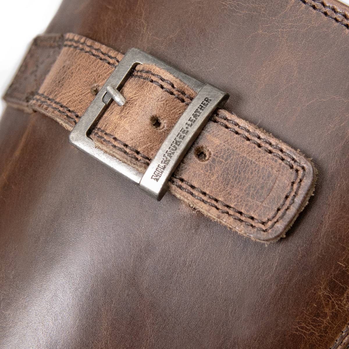 Milwaukee Leather MBM9064 Men's Antique Brown Classic Engineer