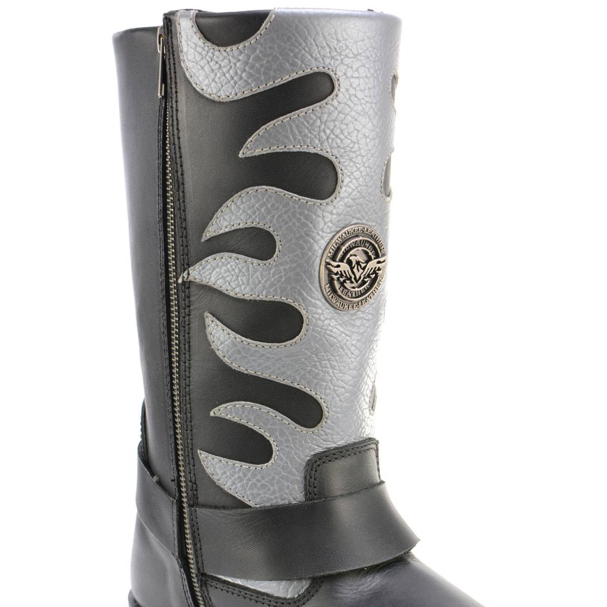 Milwaukee Leather Men's Fire Fight Harness Boots – Black Leather w