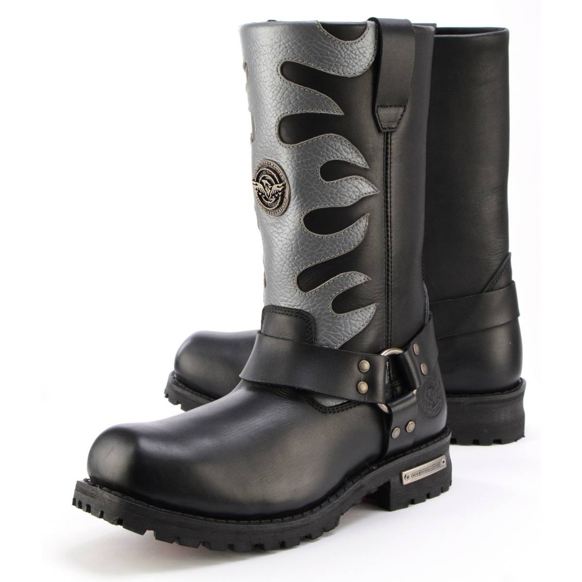 Milwaukee Leather Men's Fire Fight Harness Boots – Black Leather w