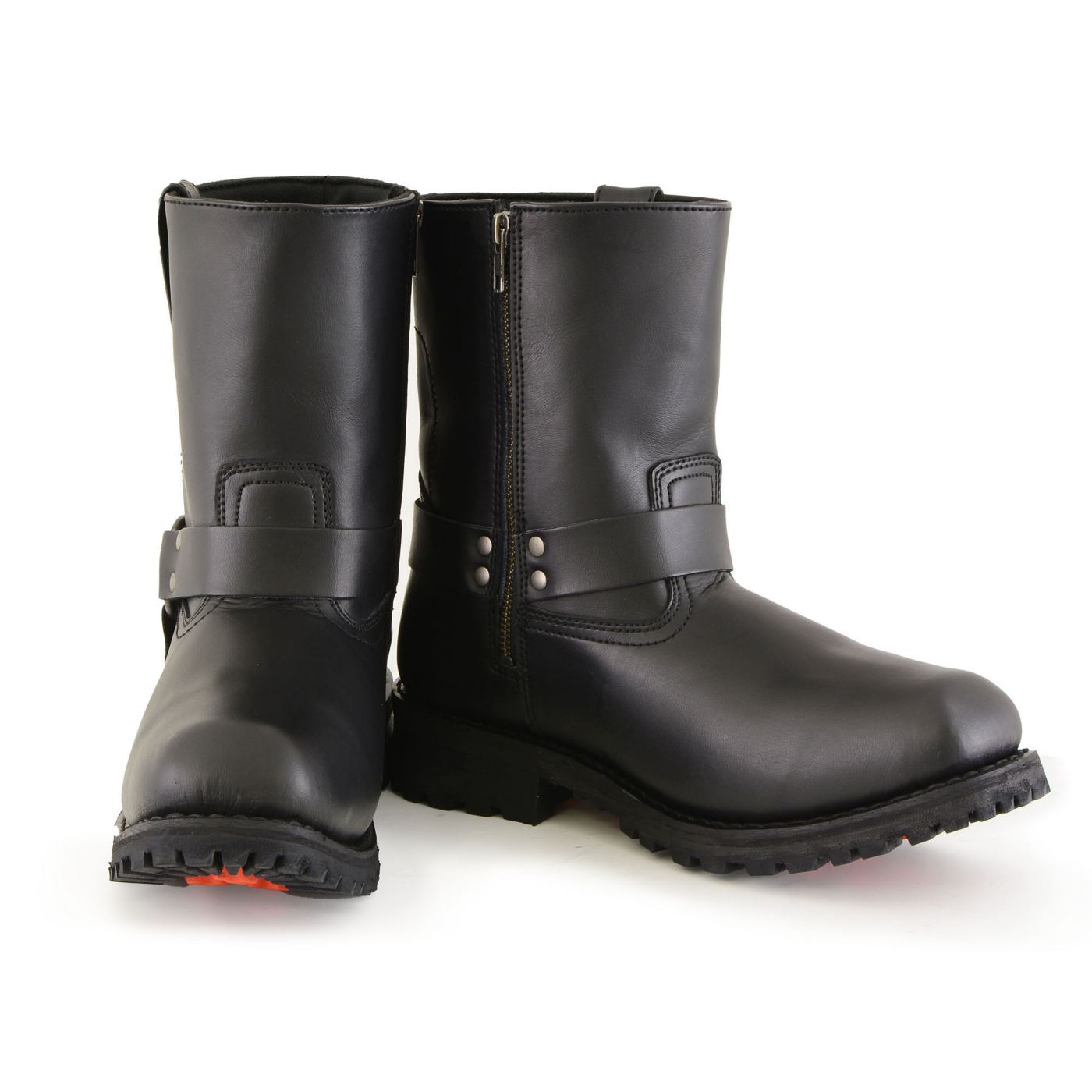 Milwaukee Leather Men's Outback Harness Motorcycle Boots - Full Grain Leather Riding Boots - MBM9068