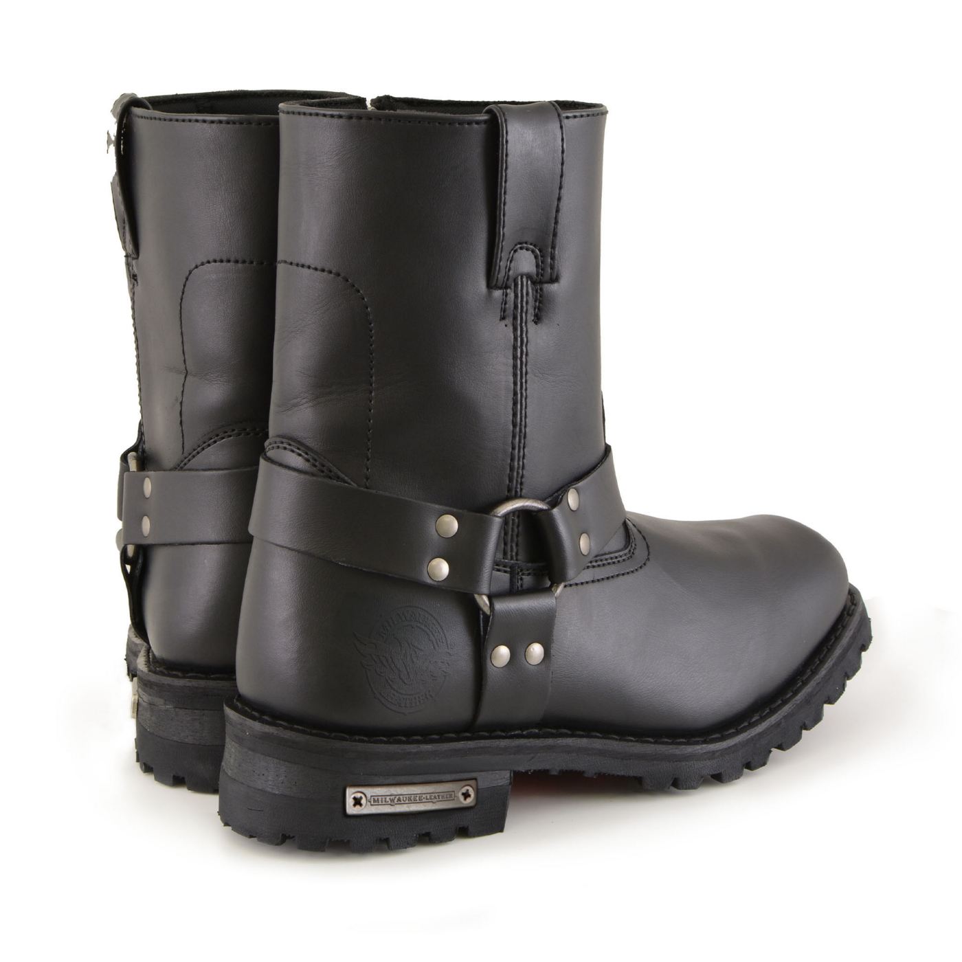 Milwaukee Leather Men's Outback Harness Motorcycle Boots - Full