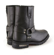 Milwaukee Leather Men's Outback Harness Motorcycle Boots - Full Grain Leather Riding Boots - MBM9068