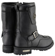 Milwaukee Leather Men's Black Leather Classic Engineer Motorcycle Boots w/ Reflective Piping & Gear Shift Protection MBM9070