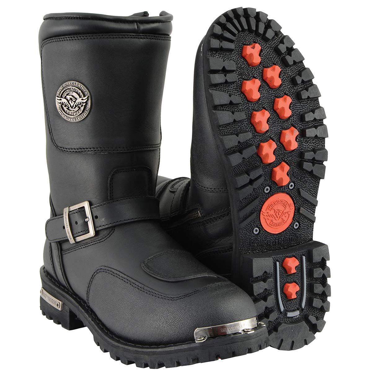 Motorcycle Riding Boots MBM9114 Men's Black Waterproof Leather
