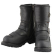 Milwaukee Leather Men's Black Wide Width 9-inch Waterproof Engineer Leather Biker Boots with Reflective Piping MBM9071WP