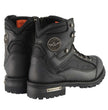 Milwaukee Leather MBM9080 Men's Black Leather 6-Inch Lace to Toe Motorcycle Rider Boots w/ Gear Shift Protection