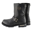 Milwaukee Leather Men's 9-Inch Classic Black Leather Engineer Motorcycle Boots with Gear Shift Guard MBM9090