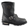 Milwaukee Leather MBM9090W Men's Black Wide Width 9-Inch Classic Engineer Motorcycle Boots with Gear Shift Guard