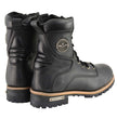 Milwaukee Leather Men's Classic Black Leather Lace-Up Logger Boots w/ Side Zipper MBM9095
