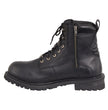 Milwaukee Leather Men's Black Leather Wide Width 6-Inch Lace-Up Logger Waterproof Motorcycle Boots MBM9096WP