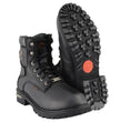Milwaukee Leather Men's Black Leather Wide Width 6-Inch Lace-Up Logger Waterproof Motorcycle Boots MBM9096WP