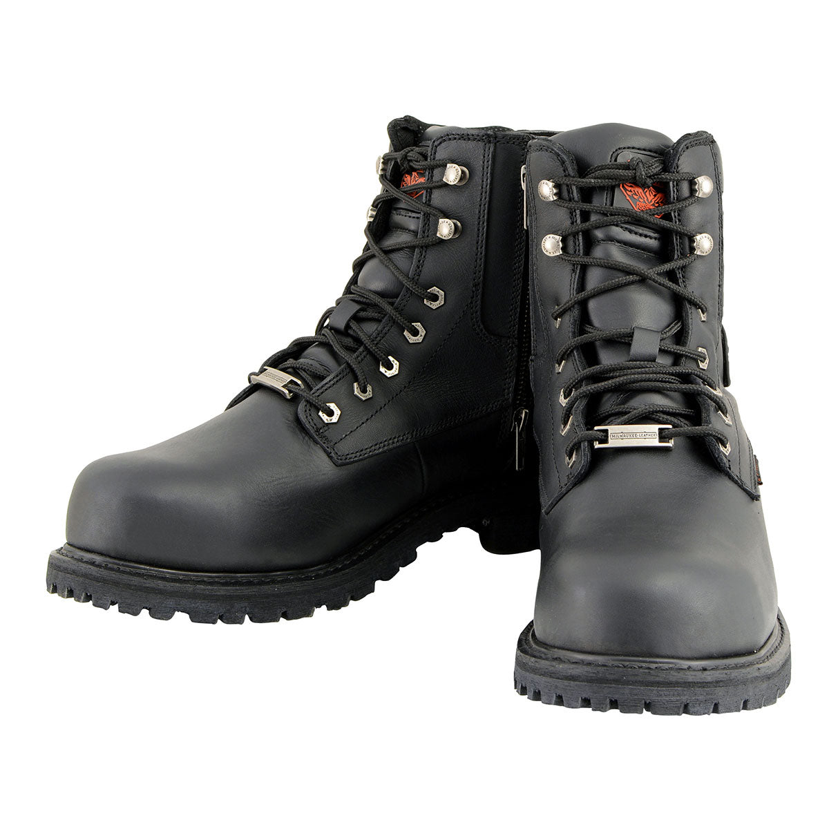 Milwaukee Leather MBM9097WPST Men's Black Wide-Width 6-inch Logger