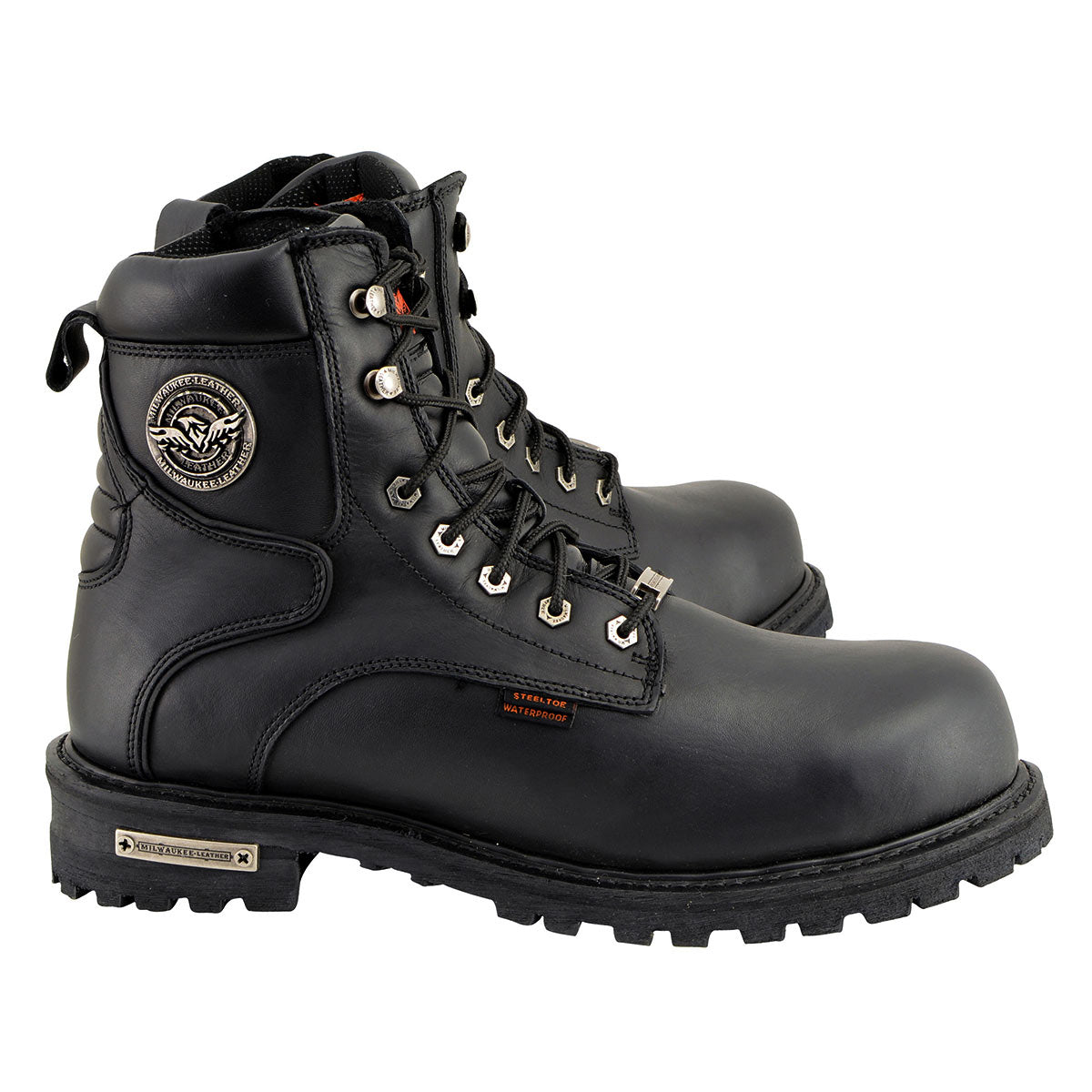 Milwaukee Leather MBM9097WPST Men's Black Wide-Width 6-inch Logger