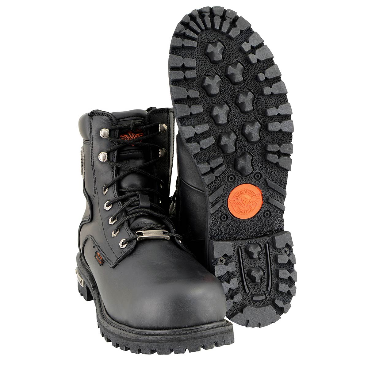 Milwaukee Leather MBM9097WPST Men's Black Wide-Width 6-inch Logger