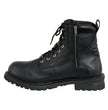 Milwaukee Leather MBM9097WPST Men's Black Wide-Width 6-inch Logger Steel Toe Water Proof Leather Boots