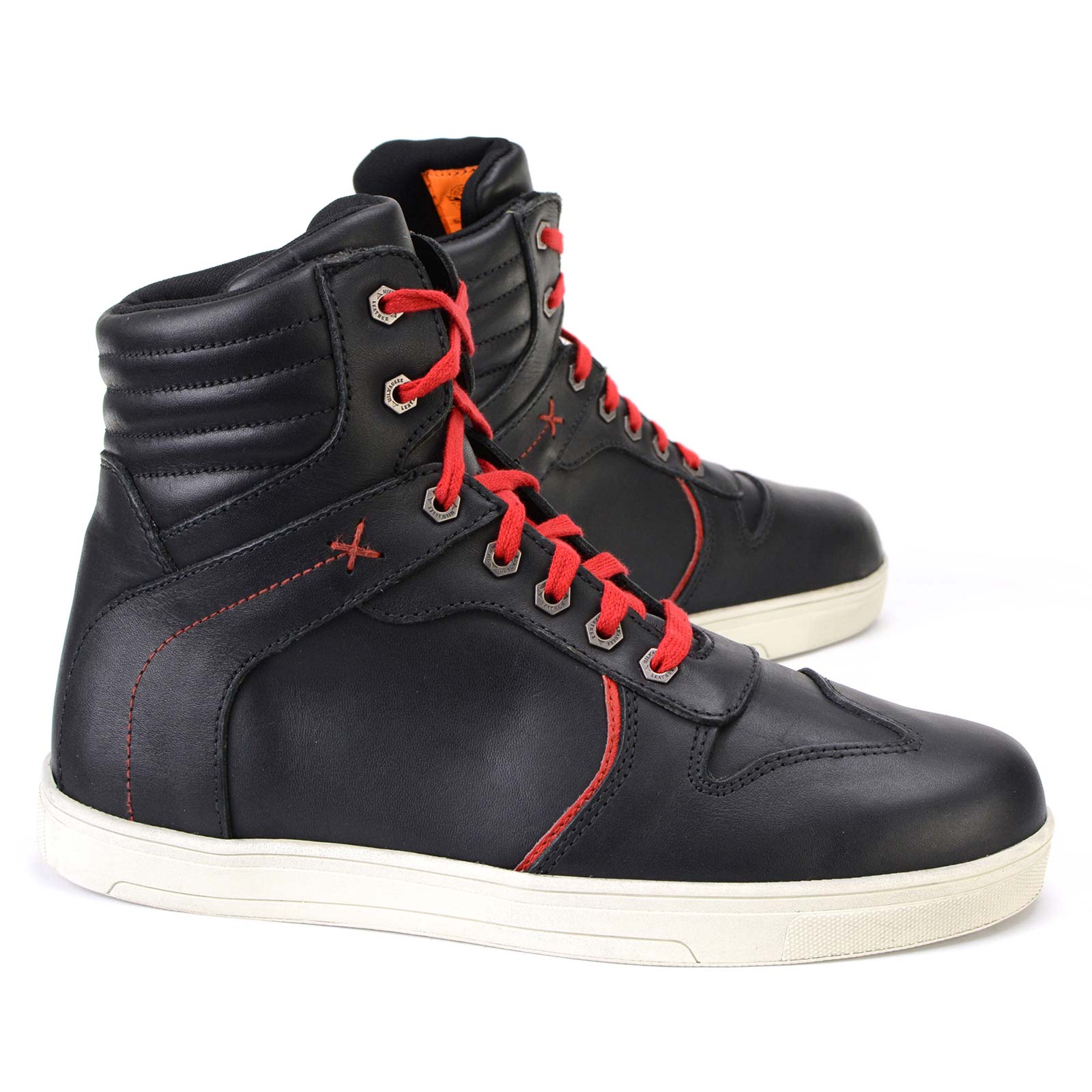 プレイモービル　3021 Milwaukee Leather MBM9102 Men's Black Leather with Red Shoe Lace