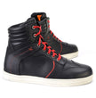Milwaukee Leather MBM9102 Men's Black Leather with Red Shoe Lace Reinforced Street Riding Shoes w/ Ankle Support
