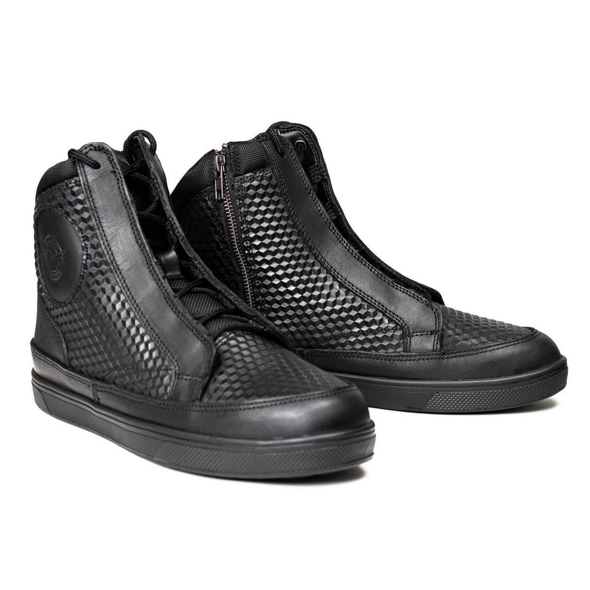 Milwaukee Leather Men's Black Leather Street Riding Shoes, MBM9104