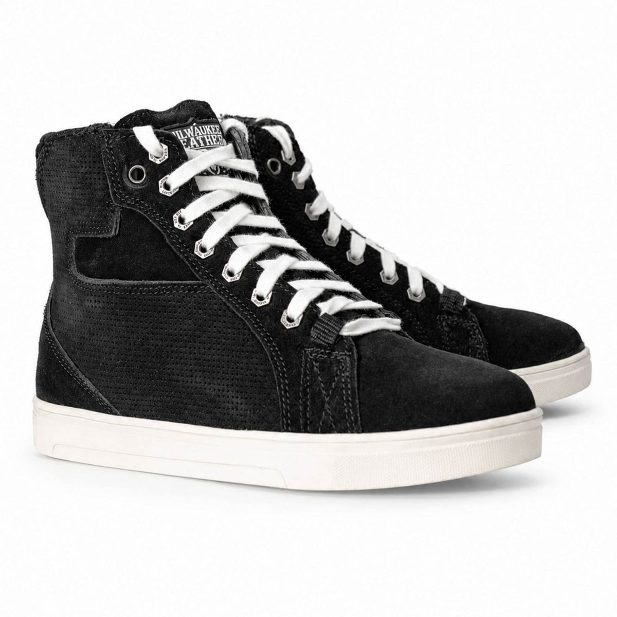 Milwaukee Leather Men's Roadflow Black Suede Reinforced Street Riding Shoes - MBM9106