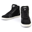 Milwaukee Leather MBM9107 Men's Black Suede Leather w/ White Stitching Reinforced Street Riding Shoes w/ Ankle Support
