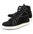 Milwaukee Leather MBM9107 Men's Black Suede Leather w/ White Stitching Reinforced Street Riding Shoes w/ Ankle Support