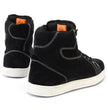 Milwaukee Leather MBM9107 Men's Black Suede Leather w/ White Stitching Reinforced Street Riding Shoes w/ Ankle Support