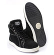 Milwaukee Leather MBM9107 Men's Black Suede Leather w/ White Stitching Reinforced Street Riding Shoes w/ Ankle Support