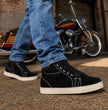 Milwaukee Leather Men's Black Suede Street Riding Shoes, MBM9106