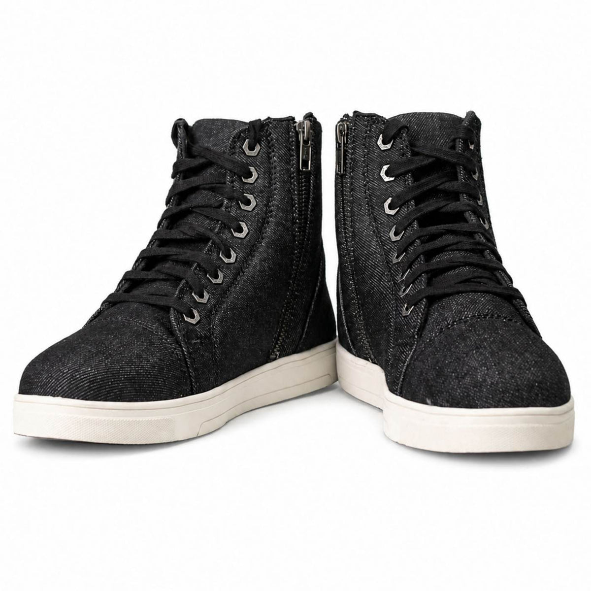 Milwaukee Leather Men's Threadshift Black Canvas Reinforced Street Riding Shoes - MBM9108