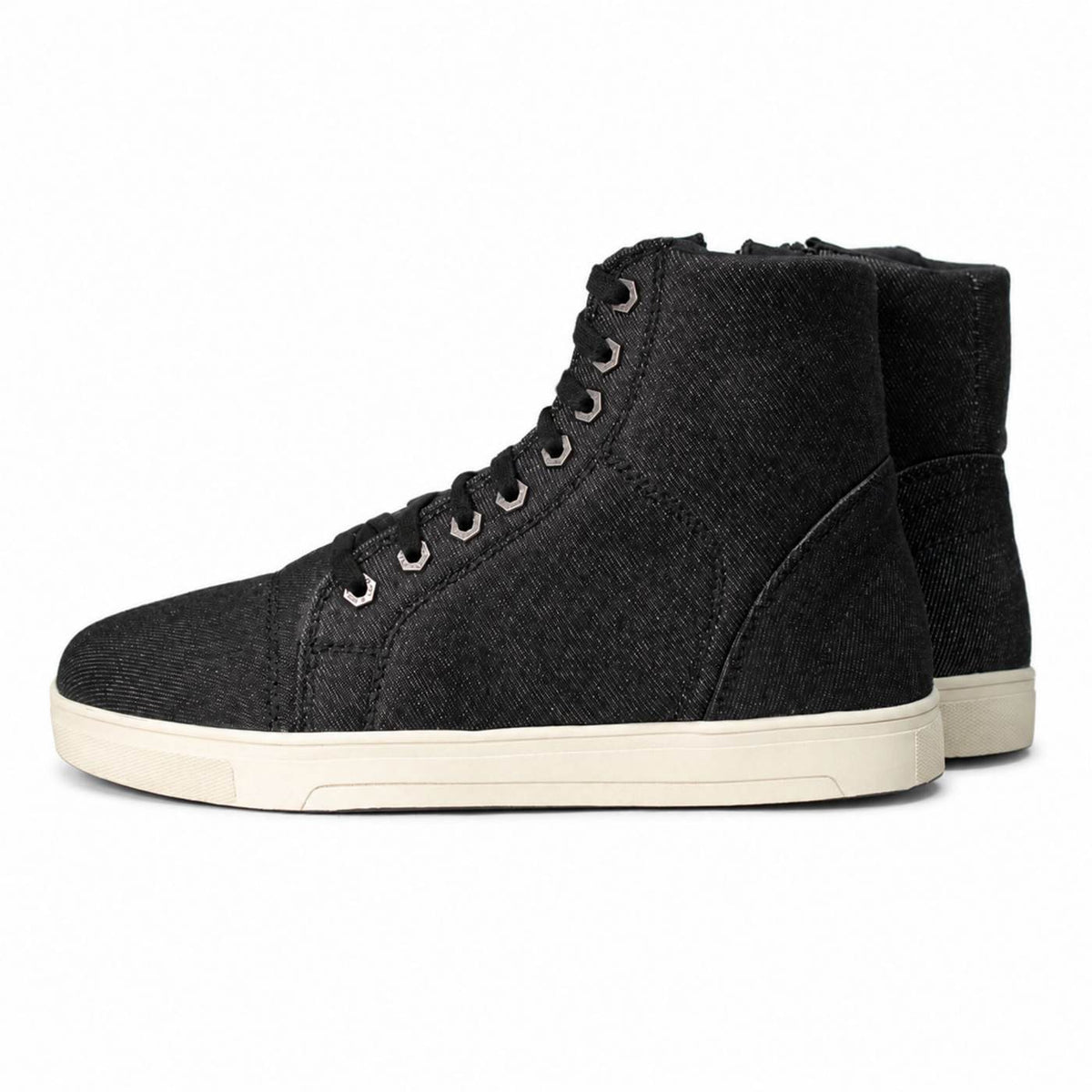 Milwaukee Leather Men's Threadshift Black Canvas Reinforced Street Riding Shoes - MBM9108