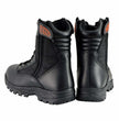 Milwaukee Leather Men's 9-Inch Black Leather Lace-Up Tactical Motorcycle Boots w/ Side Zipper MBM9110