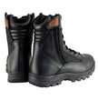 Milwaukee Leather Men's 9-Inch Black Leather Lace-Up Tactical Motorcycle Boots w/ Side Zipper MBM9110