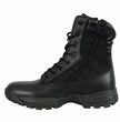 Milwaukee Leather Men's 9-Inch Black Leather Lace-Up Tactical Motorcycle Boots w/ Side Zipper MBM9110
