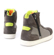 Milwaukee Leather MBM9117 Men's Dark Grey Suede and Grey Canvas Street Riding Shoes w/ Dual Closure/Ankle Support
