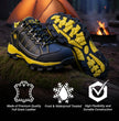 Bazalt MBM9121ST Men’s Black & Yellow Waterproof Frost-Proof Leather Work Shoes with Composite Toe