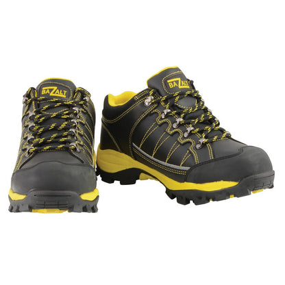 Bazalt MBM9121ST Men's Black and Yellow Water and Frost Proof Leather Outdoor Shoes with Composite-Toe