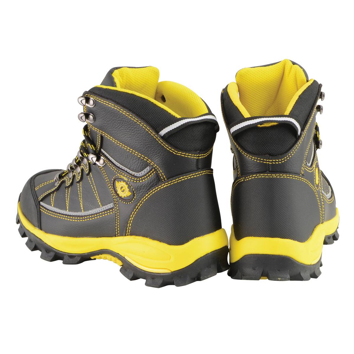 Bazalt MBM9122 Men's Black with Yellow Water and Frost Proof Leather Outdoor Lace-Up Boots