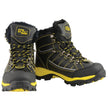 Bazalt MBM9125ST Men’s Black & Yellow Faux Fur Lined Waterproof Leather Work Boots with Composite Toe