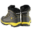 Bazalt MBM9125ST Men’s Black & Yellow Faux Fur Lined Waterproof Leather Work Boots with Composite Toe
