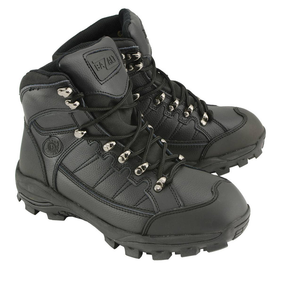 Bazalt MBM9129ST Men’s Black Waterproof Frost-Proof Leather Work Boots with Composite Toe