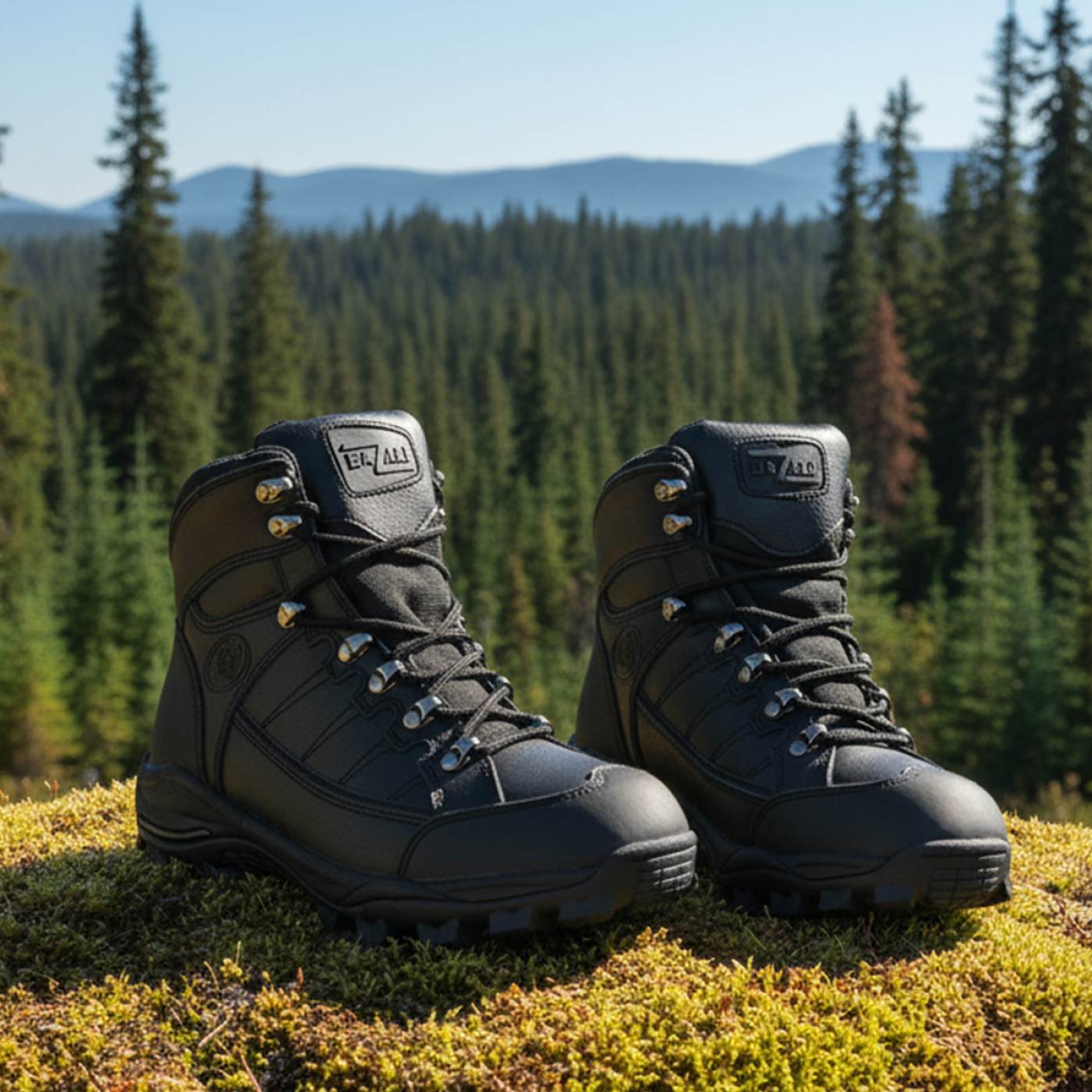 Bazalt MBM9129ST Men’s Black Waterproof Frost-Proof Leather Work Boots with Composite Toe