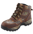 Milwaukee Leather MBM9141 Men's Brown Waterproof Hiking Boots with Mossy Oak Print