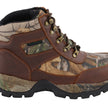 Milwaukee Leather MBM9141 Men's Brown Waterproof Hiking Boots with Mossy Oak Print
