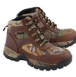 Milwaukee Leather MBM9141 Men's Brown Waterproof Hiking Boots with Mossy Oak Print