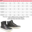 Milwaukee Leather MBM9153 Men's Vintage Grey Leather High-Top Reinforced Street Riding Waterproof Shoes