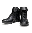 Milwaukee Leather Men's Troop Sport Black Waterproof Leather Motorcycle Racer Style Boots - MBM9185