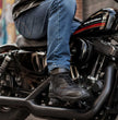 Milwaukee Leather Men's Troop Sport Black Waterproof Leather Motorcycle Racer Style Boots - MBM9185