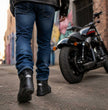 Milwaukee Leather Men's Troop Sport Black Waterproof Leather Motorcycle Racer Style Boots - MBM9185