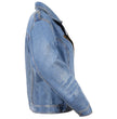 Milwaukee Leather MDL2000 Women's Blue Denim Jacket with Studded Spikes