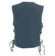 Milwaukee Leather MDL4001 Women's Blue Side Lace 4 Snap Front Denim Vest